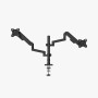 Black gas spring dual monitor mount arm