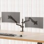 Black gas spring dual monitor mount arm