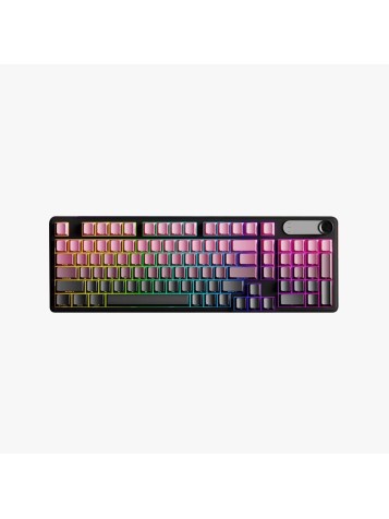 Gradient-colored ergonomic wired keyboard