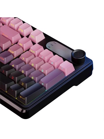 Gradient-colored ergonomic wired keyboard