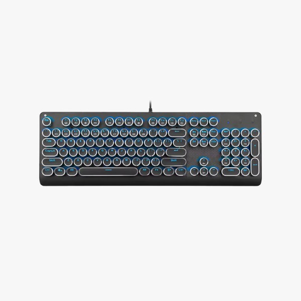 Black LED backlit waterproof wired keyboard