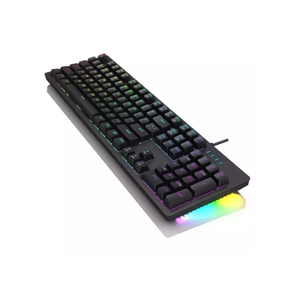 Black 104-key wired mechanical keyboard