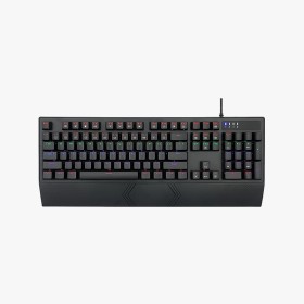 87-key wired mechanical keyboard with wrist rest