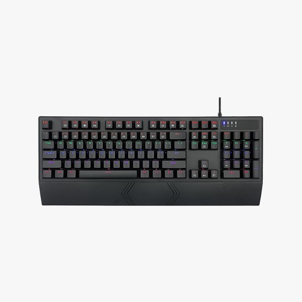 87-key wired mechanical keyboard with wrist rest