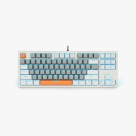 White LED backlit 87-key wired mechanical keyboard