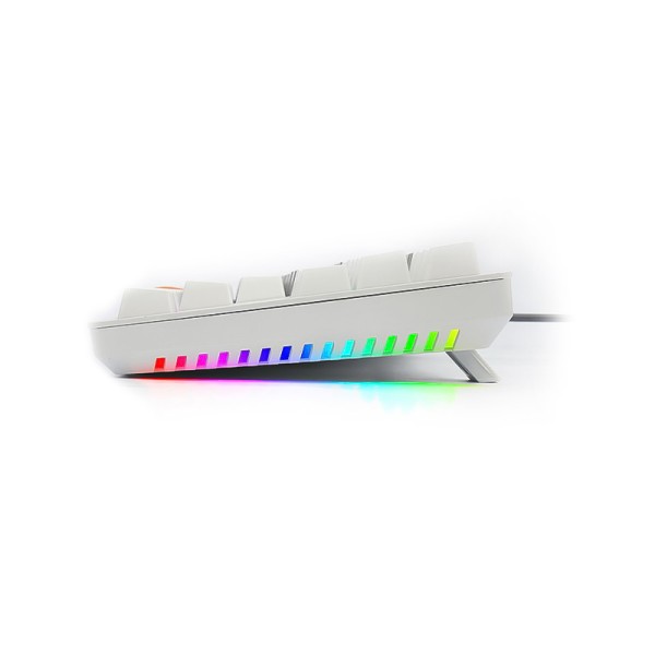 White LED backlit 87-key wired mechanical keyboard