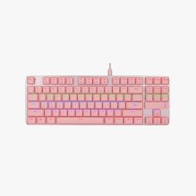 Pink ultra-thin wired mechanical keyboard