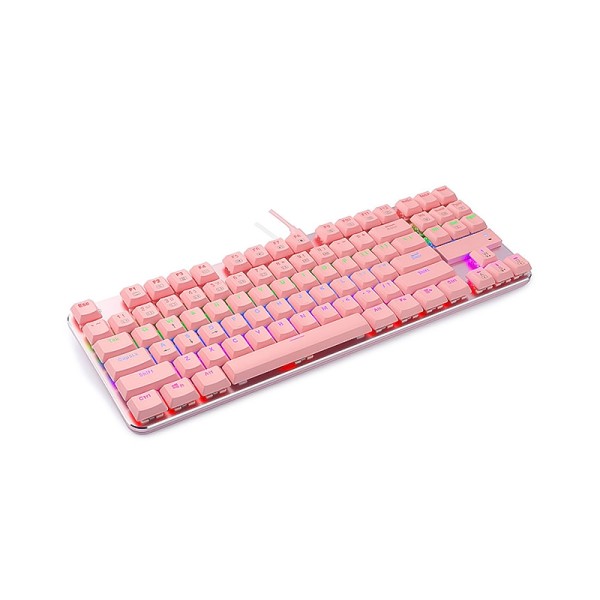 Pink ultra-thin wired mechanical keyboard