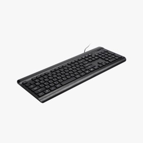 Full-size 104-key black wired keyboard