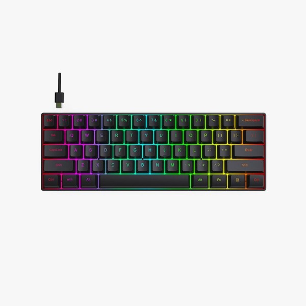 61-key RGB backlit wired mechanical keyboard 61-key RGB backlit wired mechanical keyboard