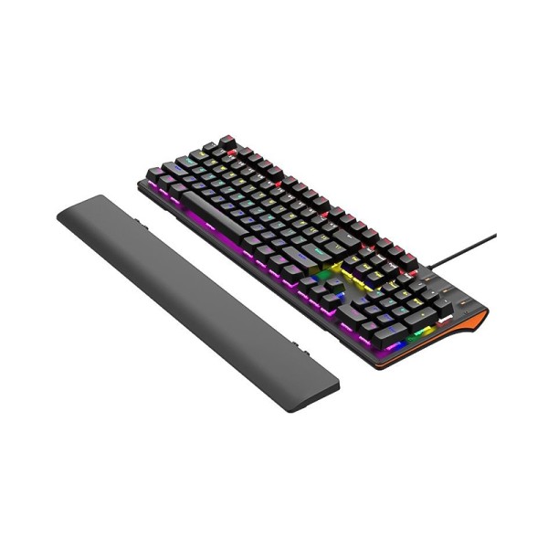 Ergonomic wired mechanical keyboard with palm rest Ergonomic wired mechanical keyboard with palm rest