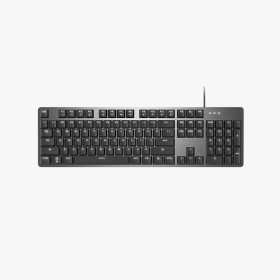 High-quality black wired mechanical keyboard