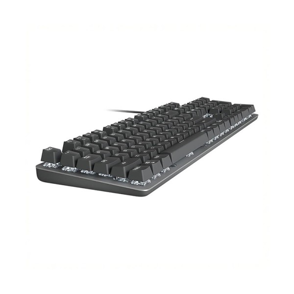 High-quality black wired mechanical keyboard