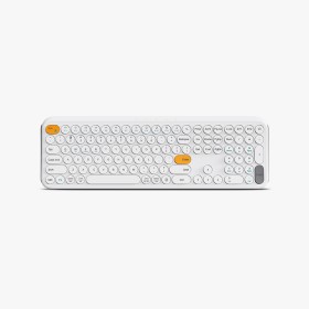 Rechargeable ergonomic curved wireless keyboard