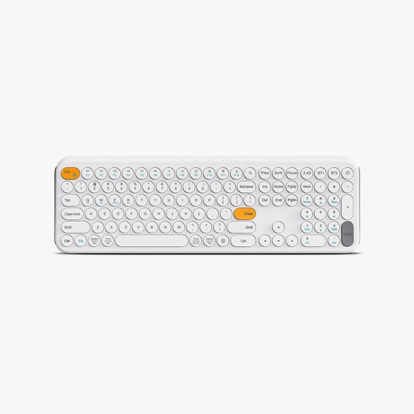 Rechargeable ergonomic curved wireless keyboard