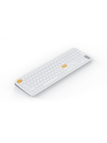Rechargeable ergonomic curved wireless keyboard