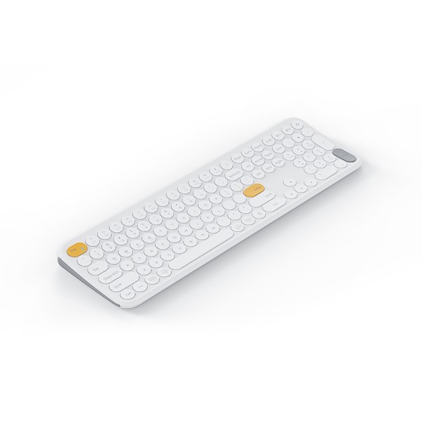 Rechargeable ergonomic curved wireless keyboard