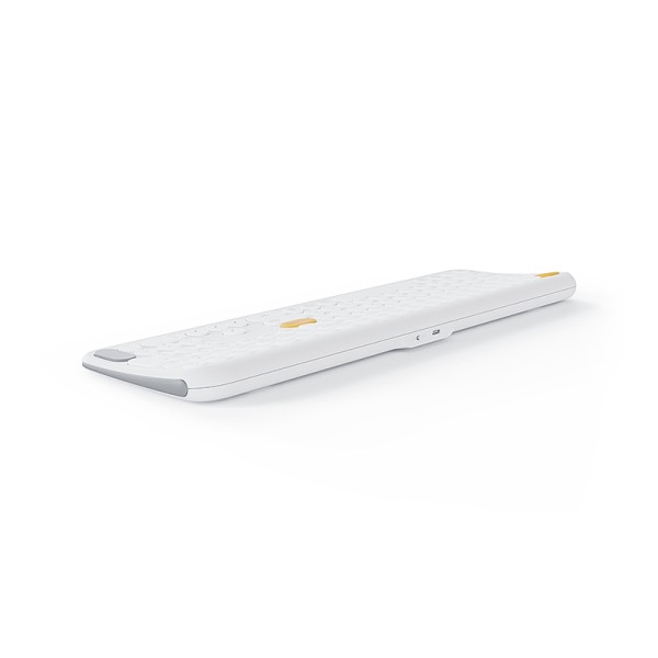 Rechargeable ergonomic curved wireless keyboard