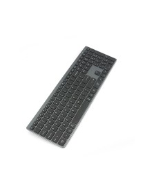 Black rechargeable backlit wireless keyboard