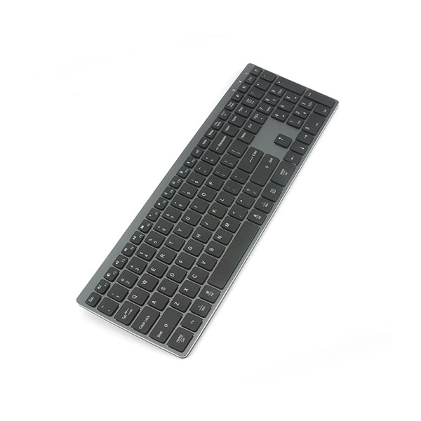 Black rechargeable backlit wireless keyboard