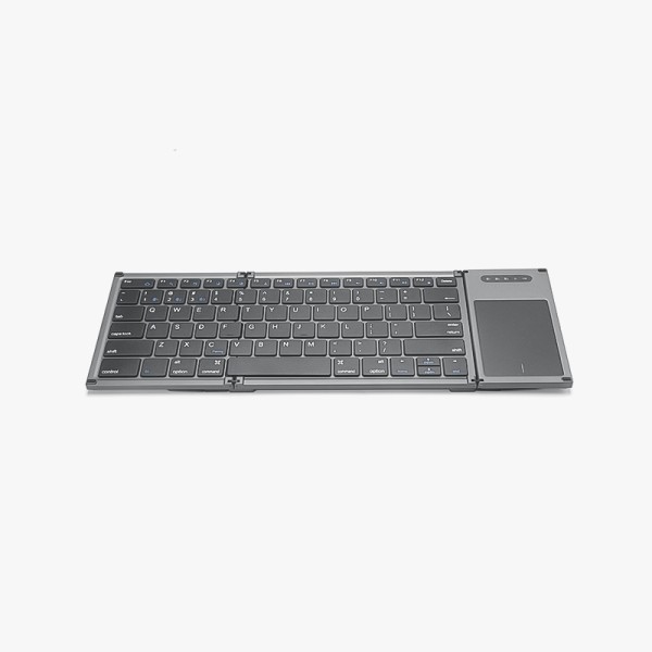 Portable foldable wireless keyboard with touchpad