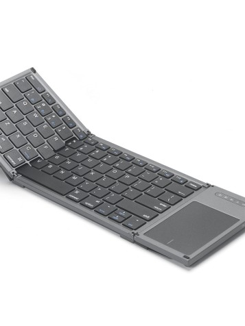 Portable foldable wireless keyboard with touchpad