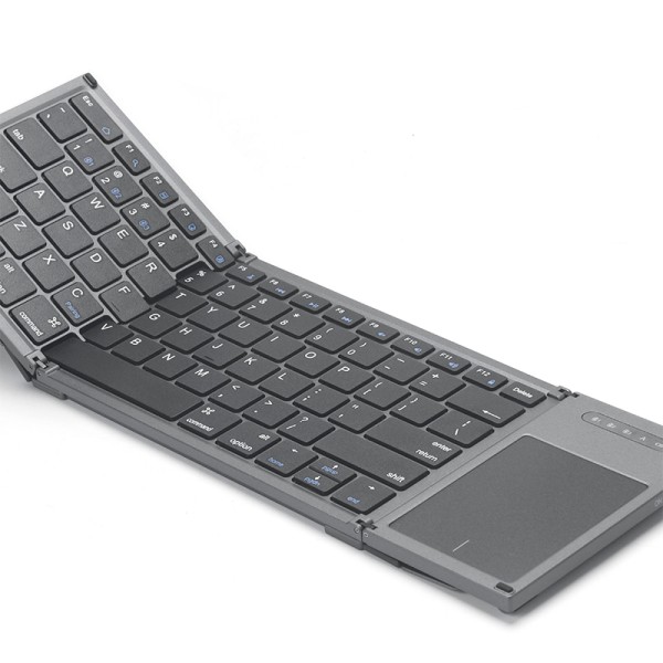 Portable foldable wireless keyboard with touchpad