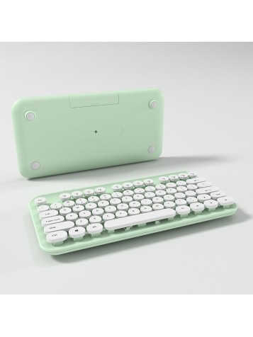 Retro and elegant 77-key wireless keyboard