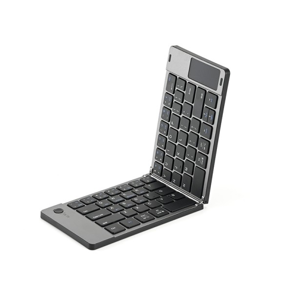Black ultra-thin foldable wireless keyboard